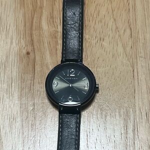 Dark Gray Leather Women's Watch